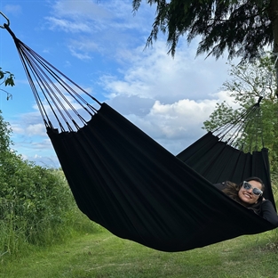 Outdoor Black Fabric Hammock PRO 1 persons