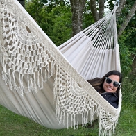 Natural white hammock chair VERA